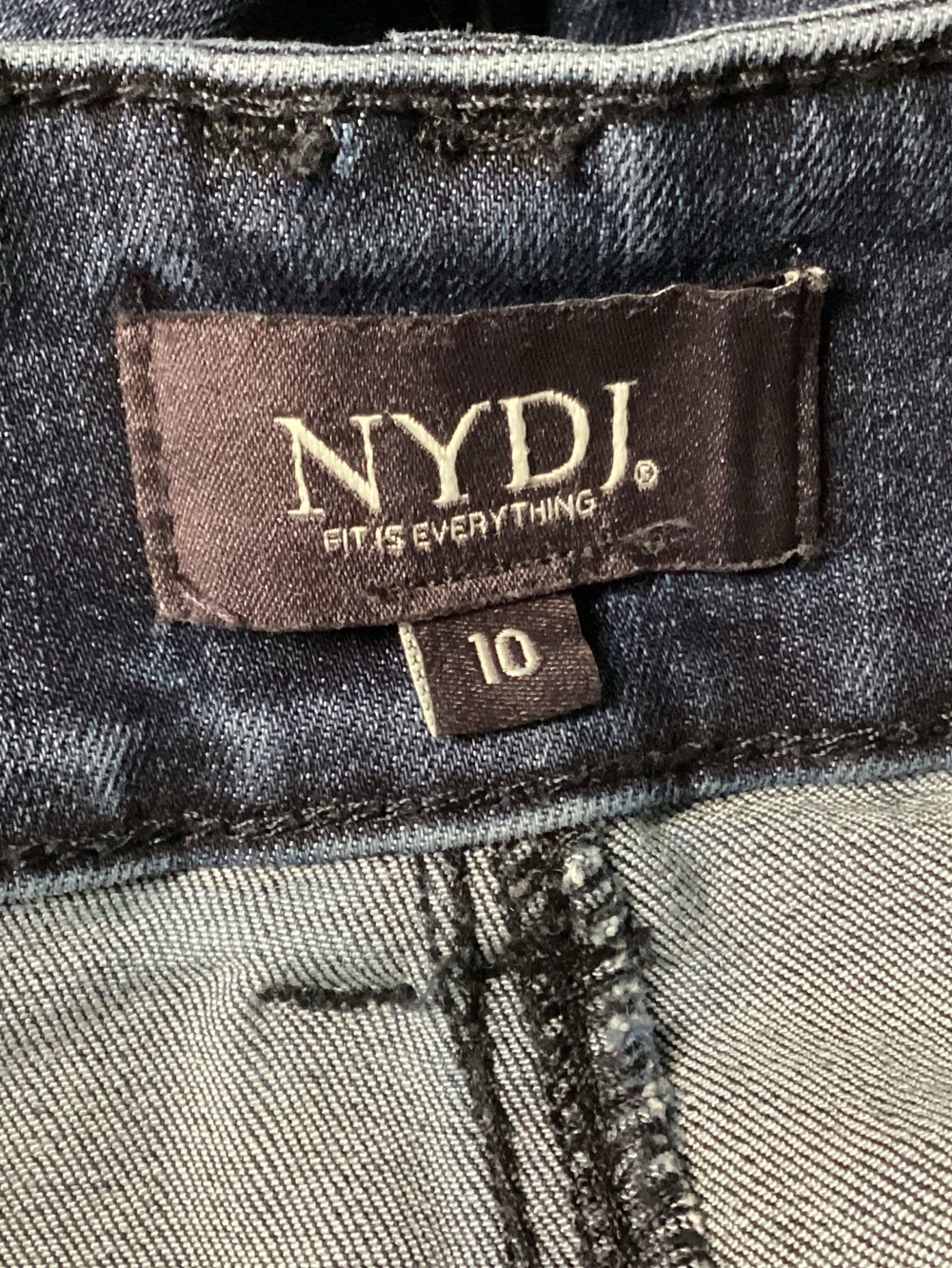 NYDJ Marilyn Straight Leg Dark Wash Jeans 10 - Picture 10 of 13